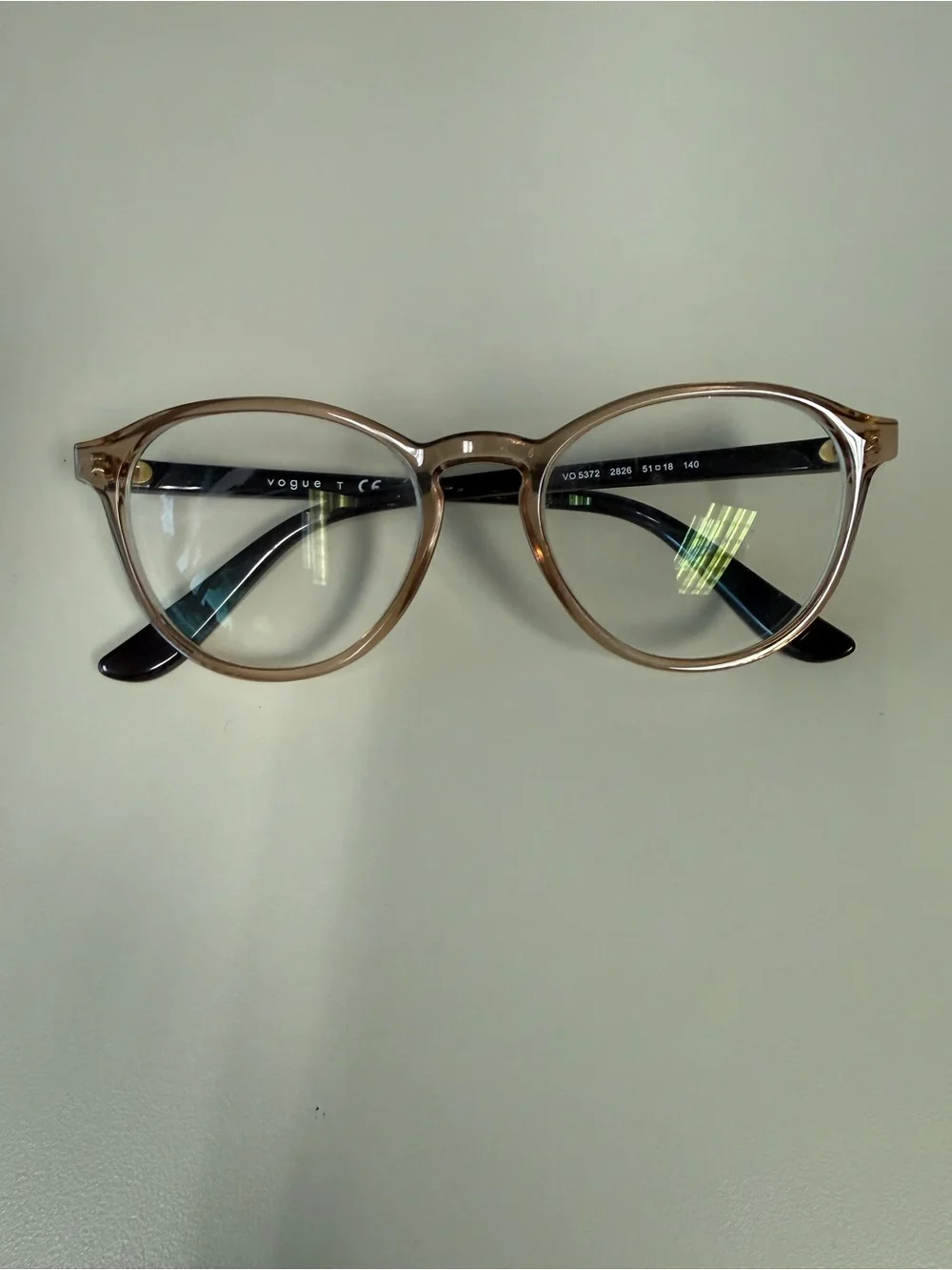 Vogue Womens VO 5372 2826 Unisex Eyeglasses Frame Brown Black Full Rim 51-18-140